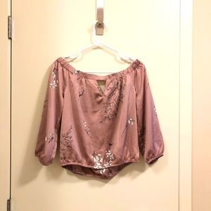 Dynamite Off Shoulder Pink Top